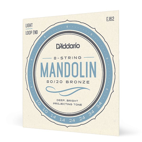 Encordoamento Bandolim 10-34 D Addario Bronze 80/20 EJ62