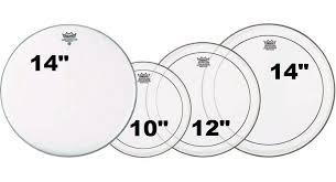 Kit de Peles Remo Pinstripe 10" / 12" / 14"