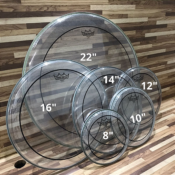 Kit de Peles Remo Pinstripe - 8" /10" / 12" / 14" /16" / 22"