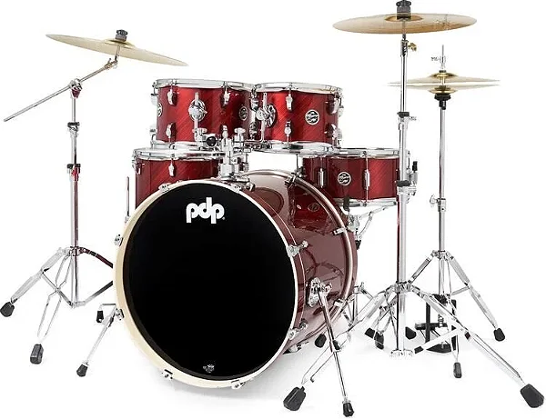 Bateria PDP Mainstage Twisted Cherry Com Pratos Paiste