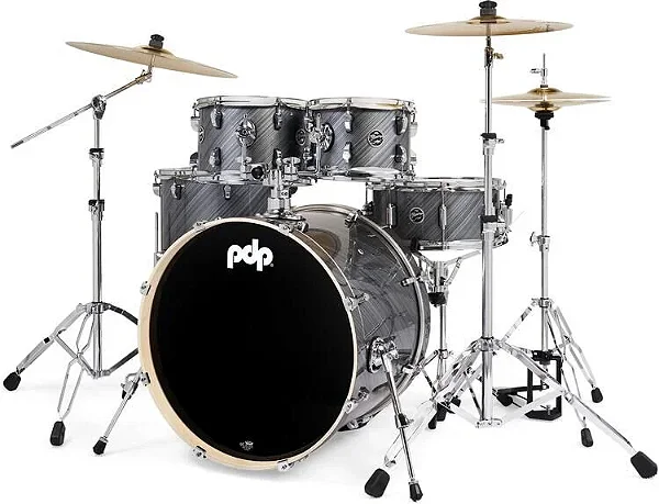 Bateria PDP Mainstage Twisted Graphite Com Pratos Paiste