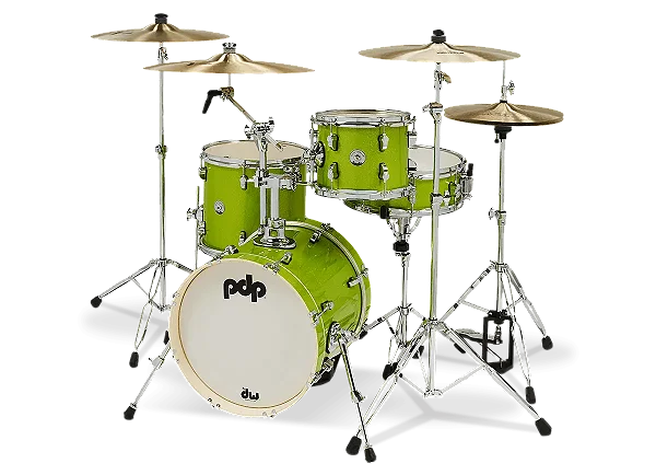 Bateria PDP New Yorker Shell Pack 4 Peças cor Electric Green