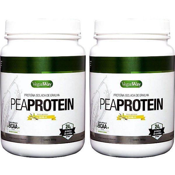 Kit 2 Pea Protein Baunilha VeganWay 900g - Proteína Vegana