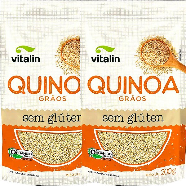 Kit 2 Quinoa Real em Grãos Orgânico Vitalin 200g