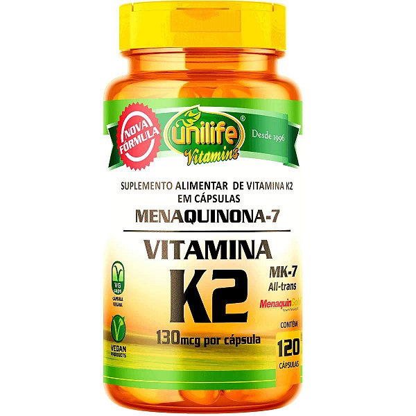 Vitamina K2 (MenaquinGold MK-7) Unilife 120 cápsulas Vegano
