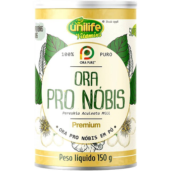 Ora Pro Nóbis Puro em Pó Premium Unilife 150g - Vegano
