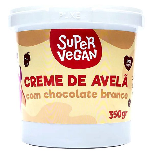 Creme de Avelã C/ Chocolate Branco Super Vegan 350g - Vegano