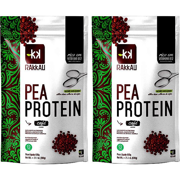 Kit 2 Pea Protein Café Rakkau 600g - Vegano - Proteína
