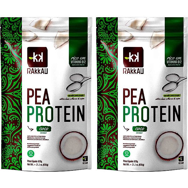 Kit 2 Pea Protein Coco Rakkau 600g - Vegano - Proteína