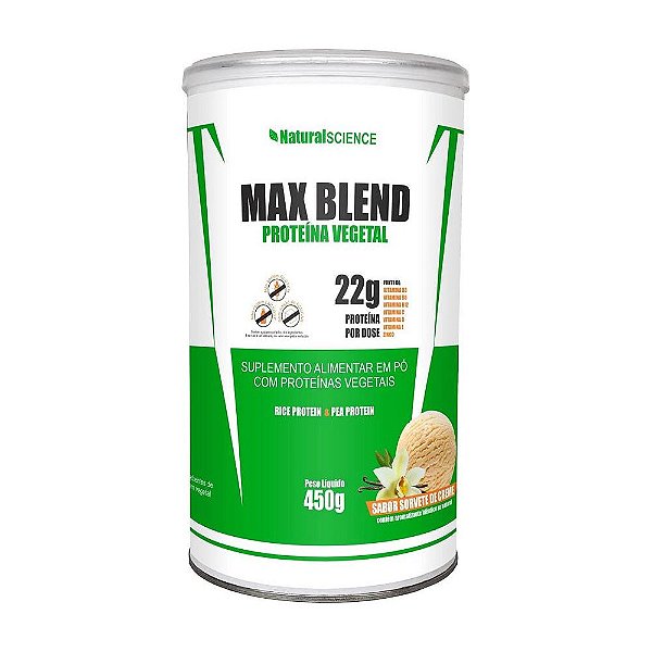 Proteína Vegana Max Blend Sorvete Creme Natural Science 450g