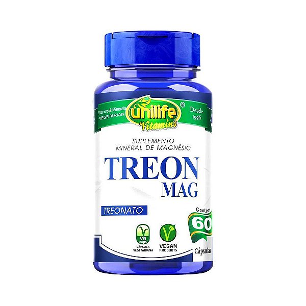 Treon Mag (Magnésio Treonato) Unilife 60 cápsulas