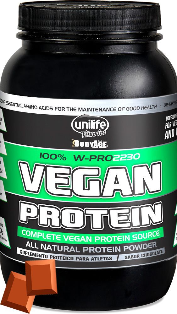 Vegan Protein W-Pro sabor Chocolate Unilife 900g - Vegano