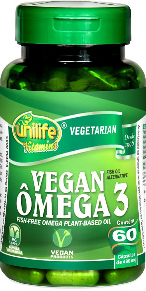 Vegan Ômega 3 Unilife 60 Cápsulas - Vegano