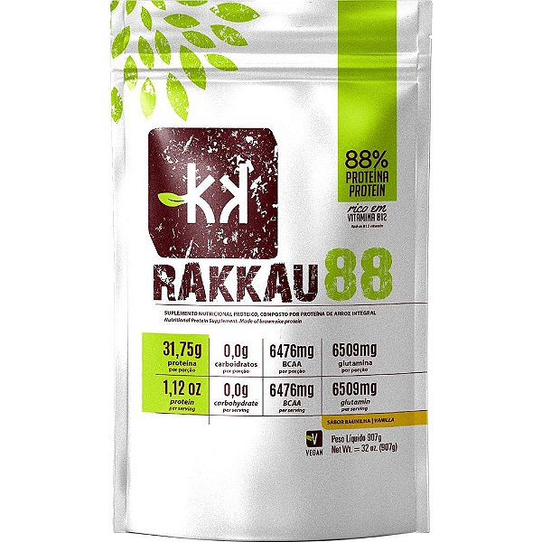 Rakkau 88 Baunilha Rakkau 907g - Vegano - Proteína De Arroz