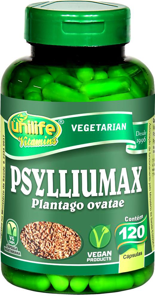 Psylliumax Plantago Ovatae Unilife 120 cápsulas de 550mg