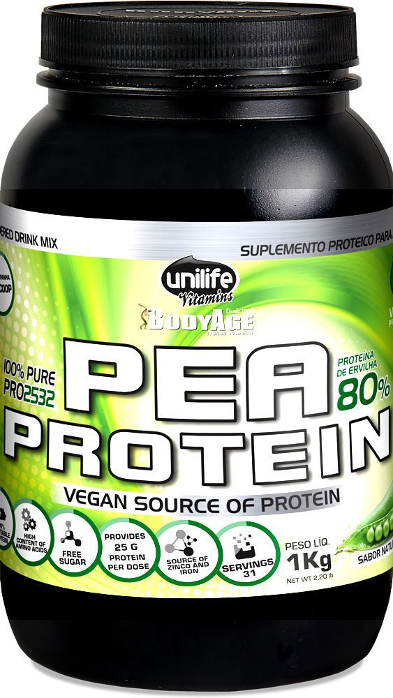 Pea Protein Proteína de Ervilha Sabor Natural Unilife 1kg - Vegano