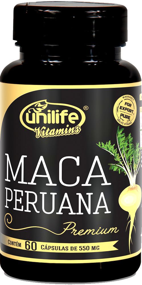 Maca Peruana Premium Unilife 60 cápsulas de 550mg