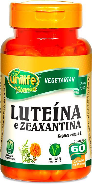 Luteína e Zeaxantina Unilife 60 cápsulas de 400mg