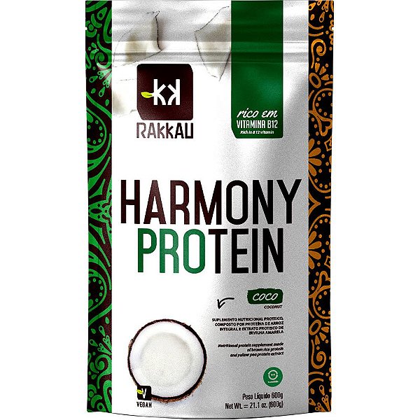 Harmony Protein Coco Rakkau 600g Vegano Proteína De Arroz