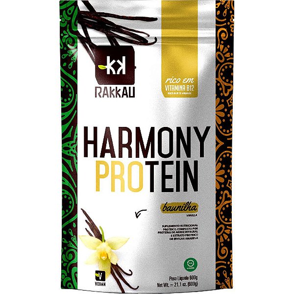 Harmony Protein Baunilha Rakkau 600g Vegano Proteína Arroz