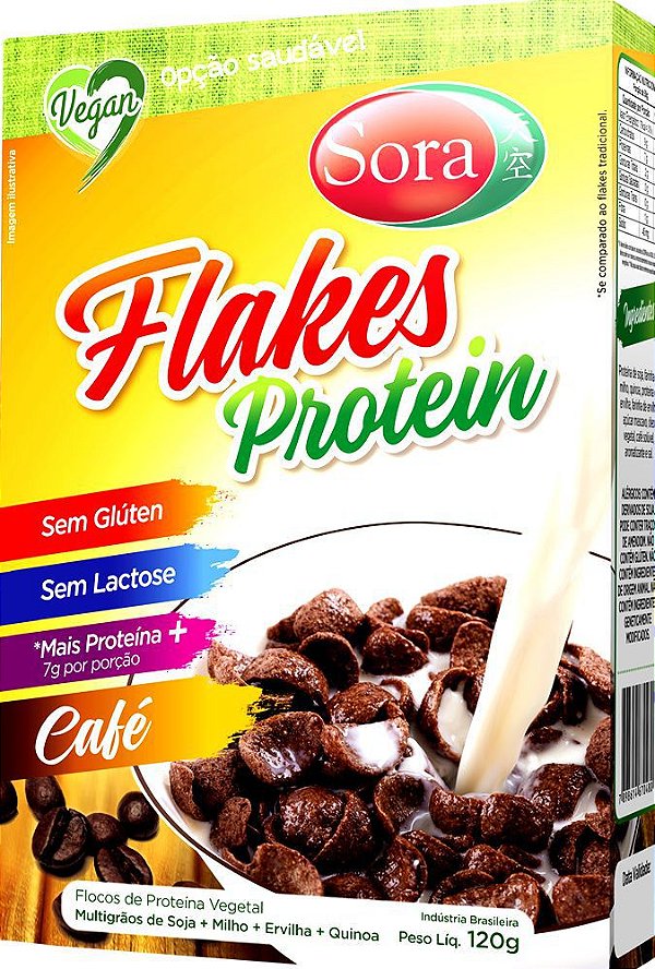 Flakes Protein Sabor Café Sora 120g - Vegano
