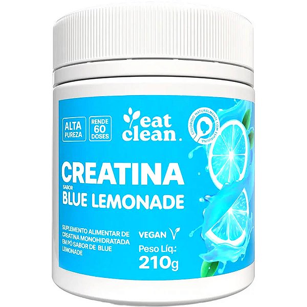 Creatina Sabor Blue Lemonade Eat Clean 210g - Vegano