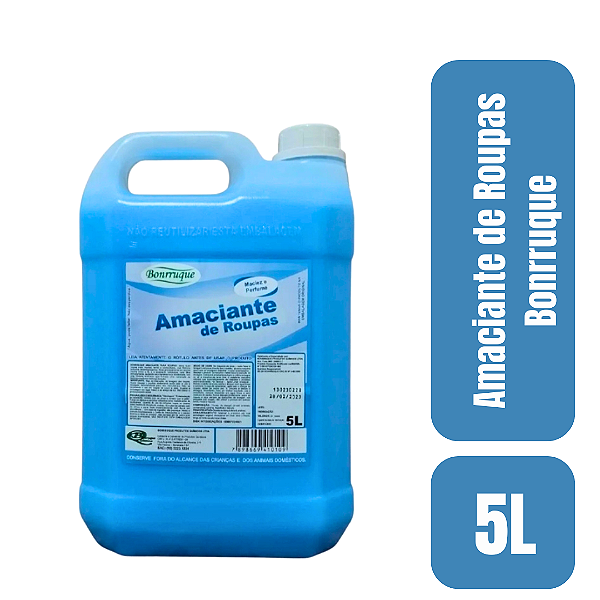 Amaciante de Roupas 5L Maciez Perfume Duradouro para Economia ou Toque Suave e Fragrância Deliciosa