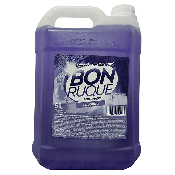 Álcool Perfumado Lavanda 5L Bonrruquue Limpeza uso Geral