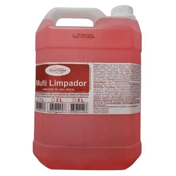 Multi Limpador Polipink 5L Bonrruque – Limpador Multiuso Concentrado para Pisos e Superfícies