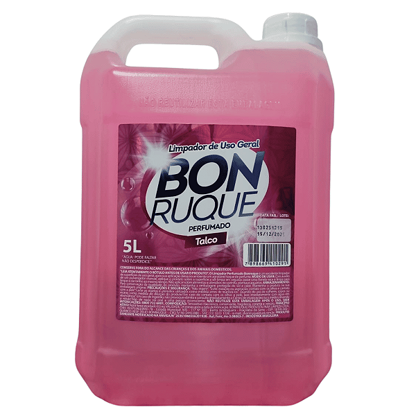 Álcool Perfumado Talco 5L Bonrruque Limpeza uso Geral