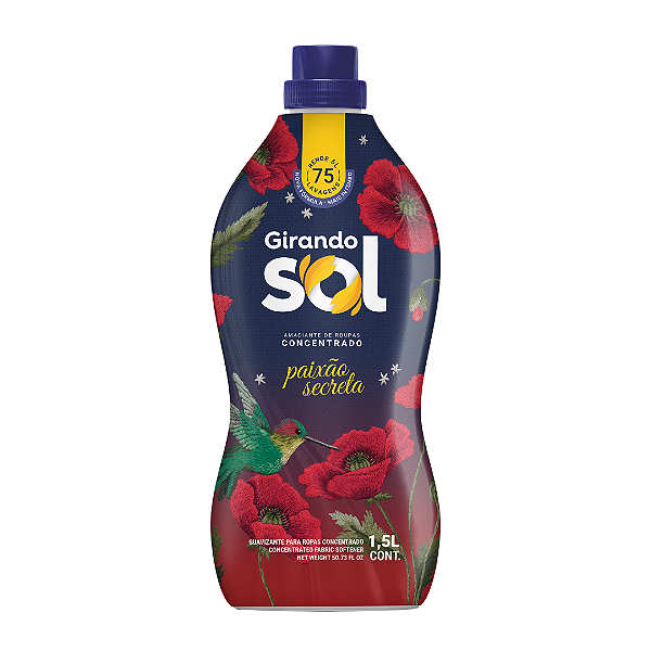 Amaciante Concentrado Paixão Secreta 1,5L Girando Sol