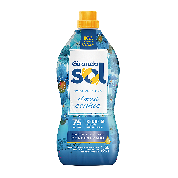 Amaciante Concentrado Doces Sonhos 1,5L Girando Sol