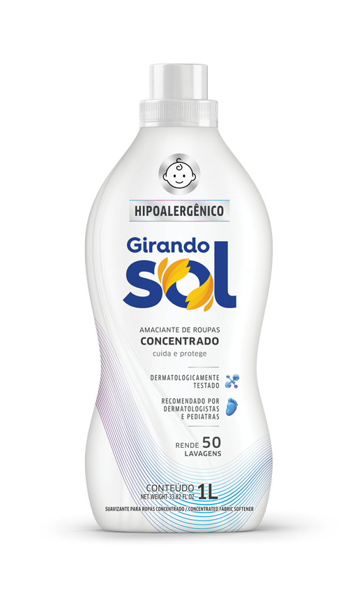 Amaciante Concentrado Hipoalergênico 1L Girando Sol