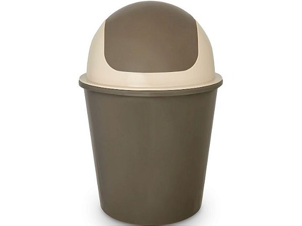 Lixeira 3L Oscilante Marrom Usual Utilidades