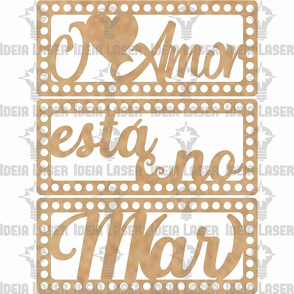 Kit Placa para Fio de Malha O Amor Está No M(ar)