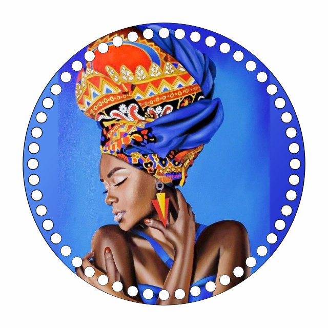 Base MDF Fio de Malha Crochê Estampada Afro Mulheres Negras Mod7