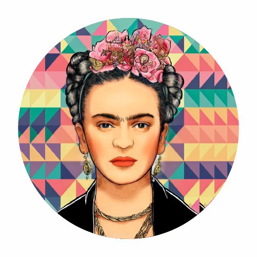 Mini Mandala Sem Furos Frida Kahlo Mod2