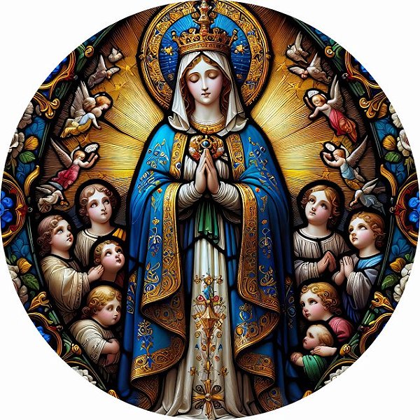 Nossa Senhora da Conceição - Arte Estilo Vitral