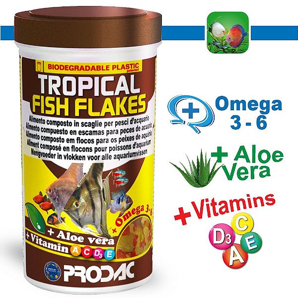 RACAO PRODAC TROPICAL FISH FLAKES  20G