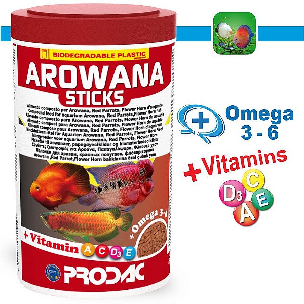 RACAO PRODAC AROWANA STICKS 450G