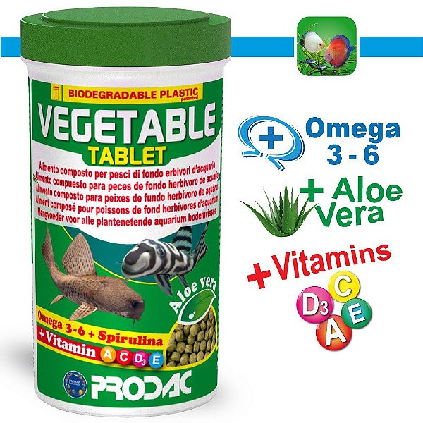 RACAO PRODAC VEGETABLE TABLET  60G
