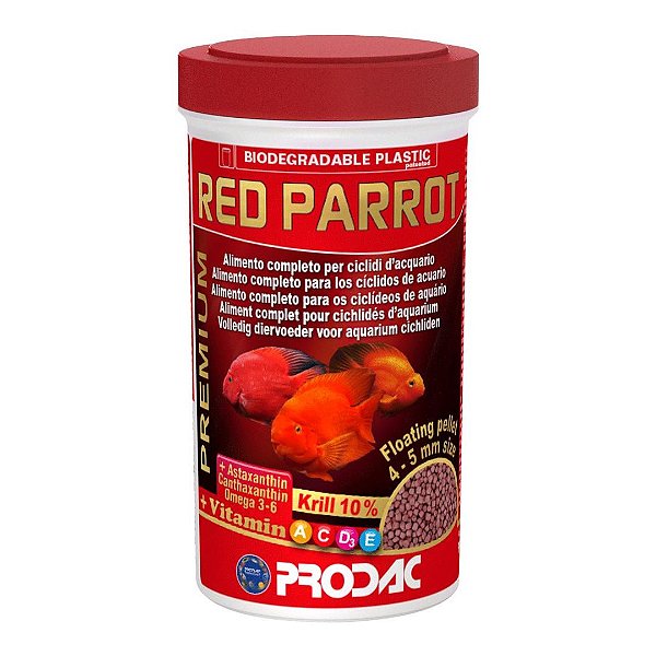RACAO PRODAC RED PARROT 110G