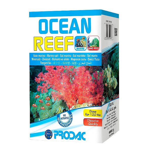 SAL PRODAC OCEAN REEF  4KG 120L - REEF SALT (CAIXA)