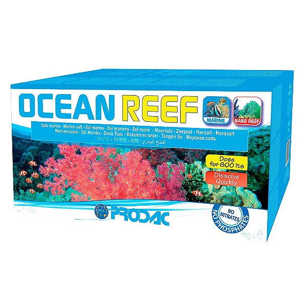 SAL PRODAC OCEAN REEF 20KG 600L - REEF SALT (CAIXA)