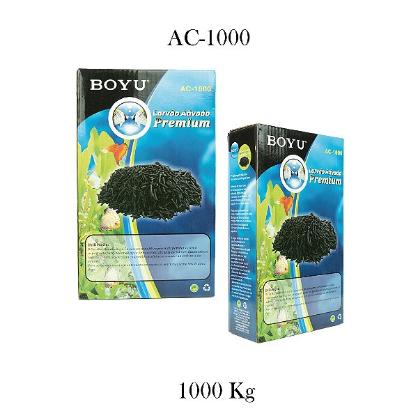 CARVAO ATIVADO PREMIUM BOYU PELETIZADO 1KG AC-1000