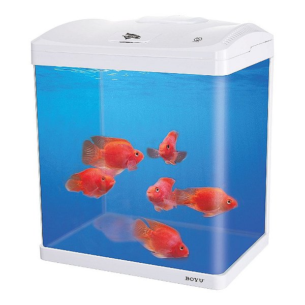 AQUÁRIO CURVO BOYU EC-400 33L BRANCO 127V