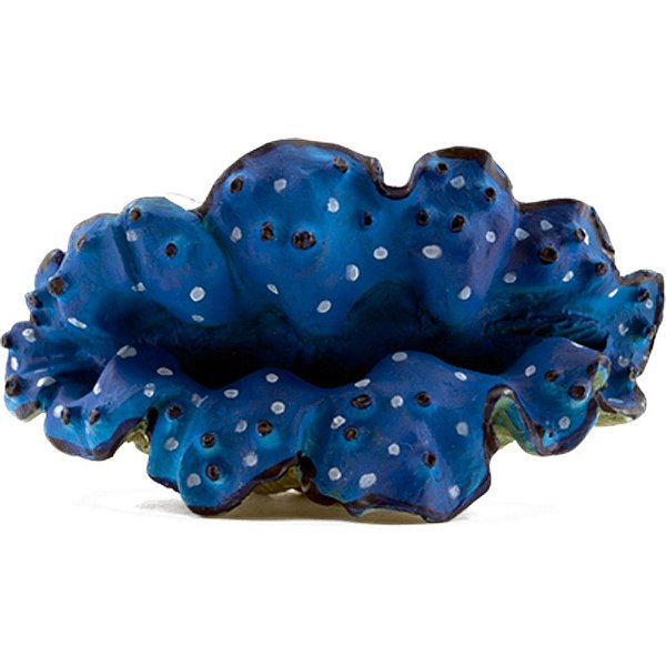 ENFEITE DE RESINA SOMA INVERTEBRADO TRIDACNA AZUL
