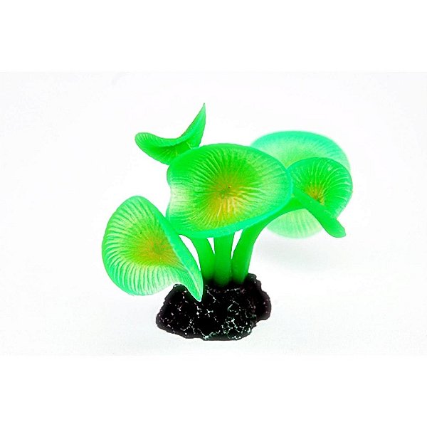 ENFEITE DE SILICONE SOMA CORAL MUSHROOM LONG STEM VERDE