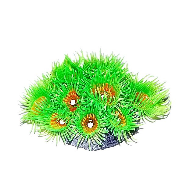 ENFEITE DE SILICONE SOMA CORAL ZOANTHUS VERDE 04