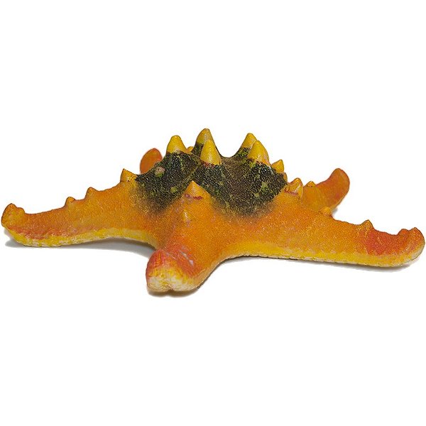 ENFEITE RESINA SOMA INVERTEBRADO ESTRELA DO MAR LARANJA 04